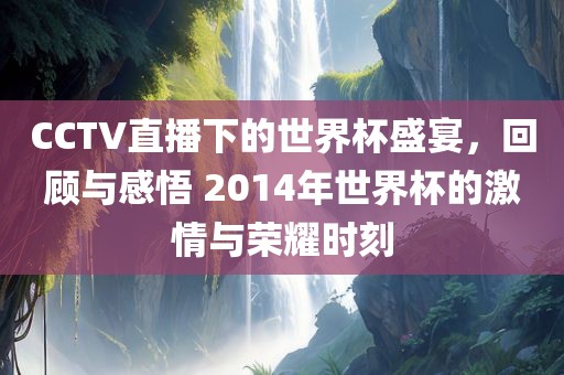 CCTV直播下的世界杯盛宴，回顾与感悟 2014年世界杯的激情与荣耀时刻